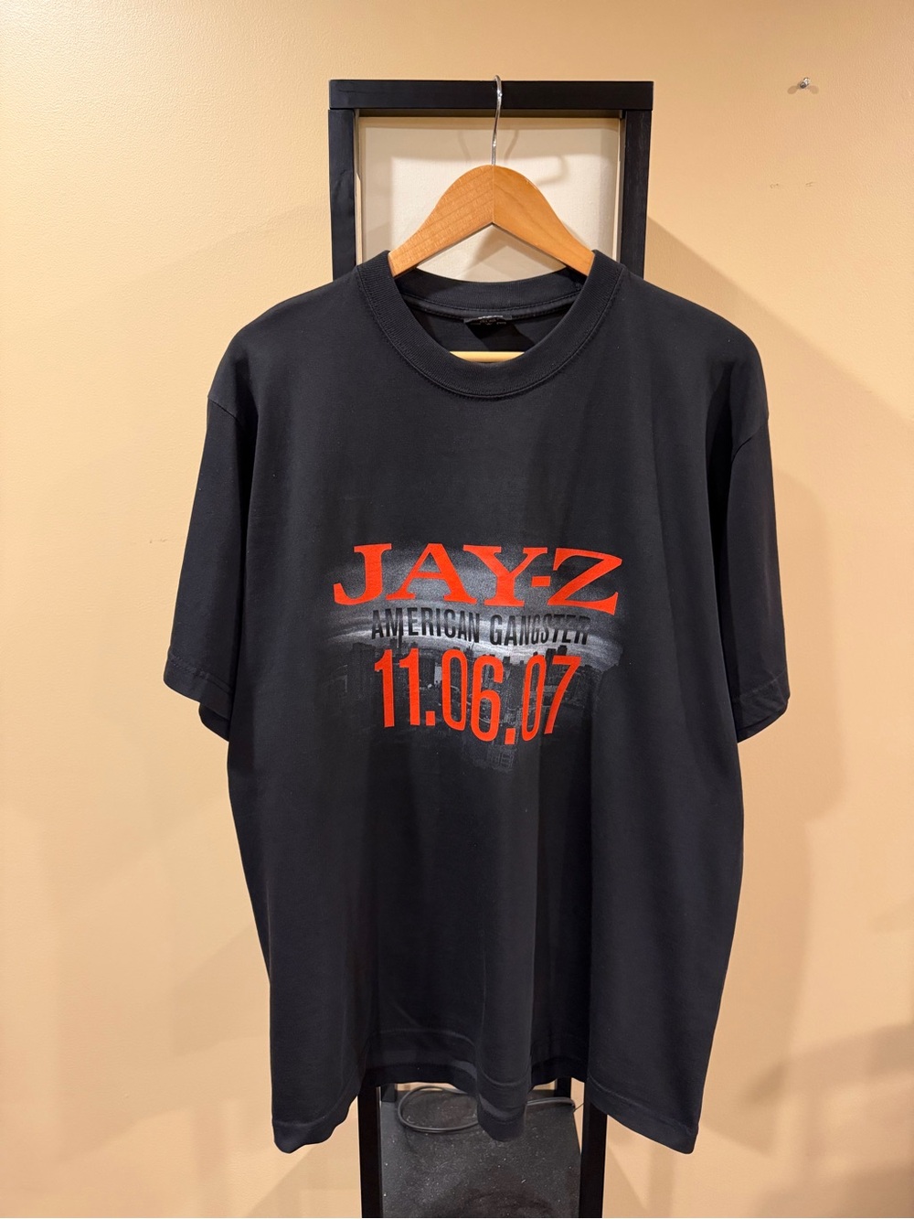 Vintage Jay-Z 2007 American Ganster Promo Black Rap T-Shirt